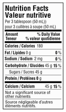 Load image into Gallery viewer, Maple Syrup Nutritional Info