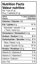 Load image into Gallery viewer, Sesame Bars 27g Nutritional Info