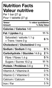Sesame Bars 27g Nutritional Info