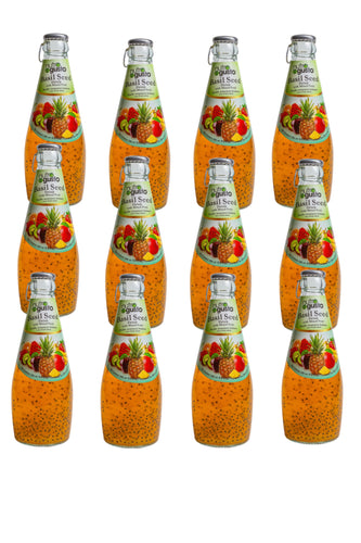NutroGusto Basil Seed Drink with Mixed Fruit 290ml - 12 pack